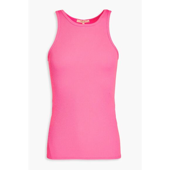 Rag and Bone Tops - Rag & Bone Essential Rib Tank - Pink - Size S